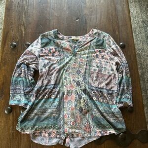 ONE WORLD Multicolor Bohemian Blouse